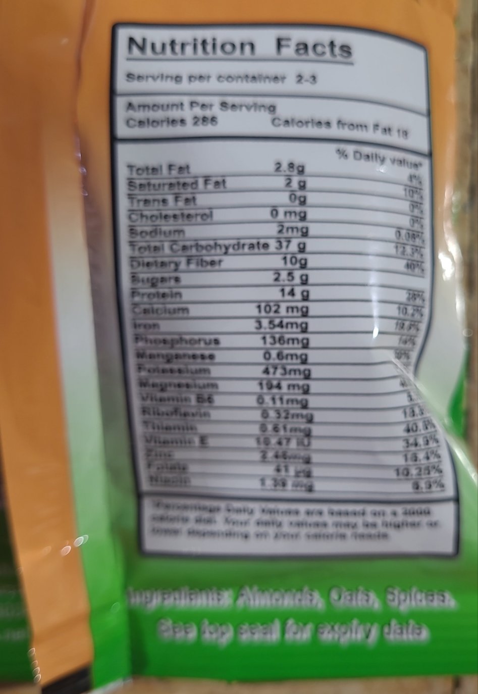 Creation Foods Almond Porridge Mix